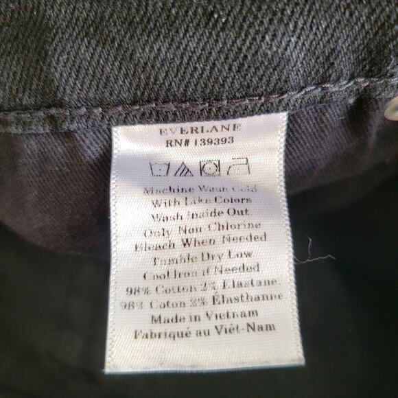 Everlane The Mid-Rise Skinny Jean Black Stretch Zip Fly Women 26 - Picture 11 of 11